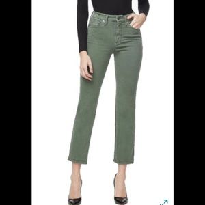 Good American high waist green ankle pants Sz 2